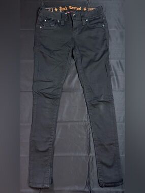 EUC Rock Revival Black Sundee Skinny Jean Size 25
